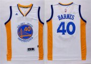 Wholesale Cheap Men's Golden State Warriors #40 Harrison Barnes Revolution 30 Swingman 2014 New White Jersey