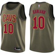 Wholesale Cheap Cavaliers #10 Darius Garland Green Basketball Swingman Salute to Service Jersey