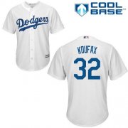 Wholesale Cheap Dodgers #32 Sandy Koufax White Cool Base Stitched Youth MLB Jersey