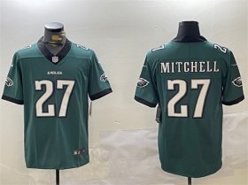 Cheap Men\'s Philadelphia Eagles #27 Quinyon Mitchell Green Vapor Untouchable Limited Stitched Football Jersey