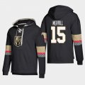 Wholesale Cheap Vegas Golden Knights #15 Jon Merrill Black adidas Lace-Up Pullover Hoodie