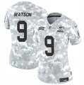 Cheap Women's Green Bay Packers #9 Christian Watson 2024 F.U.S.E Arctic Camo Salute To Service Limited Stitched Football Jersey(Run Small)