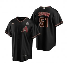 Men\'s Arizona Diamondbacks #51 Randy Johnson Black 2023 World Series Cool Base Stitched Baseball Jersey