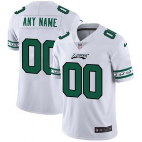 Wholesale Cheap Men\'s Philadelphia Eagles Custom Nike White Team Logo Vapor Limited NFL Jersey