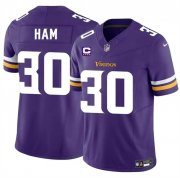 Cheap Men's Minnesota Vikings #30 C.J. Ham Purple 2024 F.U.S.E. With 4-Star C Patch Vapor Untouchable Limited Stitched Jersey