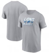 Cheap Men's Detroit Lions Gray 2023 Playoffs Iconic T-Shirt