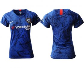 Wholesale Cheap Women\'s Chelsea Blank Home Soccer Club Jersey