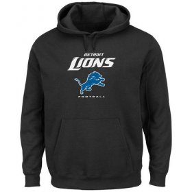 Wholesale Cheap Men\'s Detroit Lions Black Critical Victory Pullover Hoodie