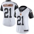 Wholesale Cheap Nike Bengals #21 Mackensie Alexander White Women's Stitched NFL Limited Rush Jersey