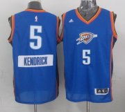 Wholesale Cheap Oklahoma City Thunder #5 Kendrick Perkins 2014 Christmas Day Blue Jersey