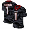 Cheap Miami Dolphins #1 Tua Tagovailoa Men's Nike 2020 Black CAMO Vapor Untouchable Limited Stitched NFL Jersey