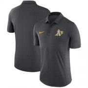 Wholesale Cheap Men's Oakland Athletics Nike Anthracite Franchise Polo