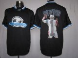 Wholesale Cheap Nike Panthers #1 Cam Newton Black Men's NFL Game All Star Fashion Jersey