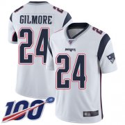 Wholesale Cheap Nike Patriots #24 Stephon Gilmore White Men's Stitched NFL 100th Season Vapor Limited Jersey