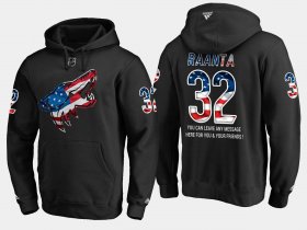 Wholesale Cheap Coyotes #32 Antti Raanta NHL Banner Wave Usa Flag Black Hoodie