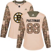 Wholesale Cheap Adidas Bruins #88 David Pastrnak Camo Authentic 2017 Veterans Day Women's Stitched NHL Jersey