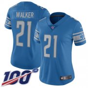 Wholesale Cheap Nike Lions #21 Tracy Walker Light Blue Team Color Women's Stitched NFL 100th Season Vapor Untouchable Limited Jersey