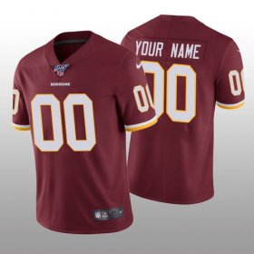 Cheap Men\'s Washington Redskins Custom Burgundy Vapor Limited 100th Season Jersey