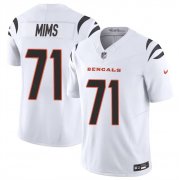 Cheap Men's Cincinnati Bengals #71 Amarius Mims White 2024 Draft F.U.S.E Vapor Untouchable Limited Football Stitched Jersey