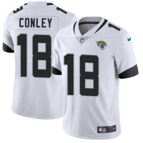 Wholesale Cheap Nike Jaguars #18 Chris Conley White Men\'s Stitched NFL Vapor Untouchable Limited Jersey