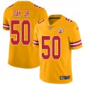 Wholesale Cheap Nike Chiefs #50 Willie Gay Jr. Gold Youth Stitched NFL Limited Inverted Legend Jersey