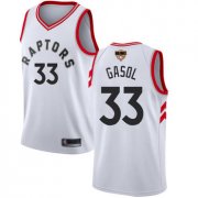 Cheap Raptors #33 Marc Gasol White 2019 Finals Bound Youth Basketball Swingman Association Edition Jersey