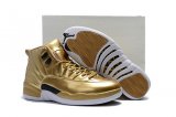 Wholesale Cheap Air Jordan 12 Metal Gold Gold Black White