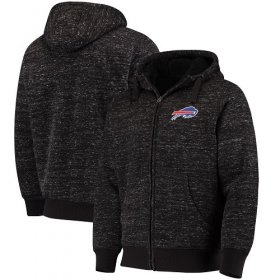 Wholesale Cheap Men\'s Buffalo Bills G-III Sports by Carl Banks Heathered Black Discovery Sherpa Full-Zip Jacket