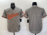 Cheap Men's Baltimore Orioles Blank Grey Stitched MLB Cool Base Nike Jersey