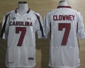 Wholesale Cheap South Carolina Gamecocks #7 Jadeveon Clowney White Jersey