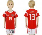 Wholesale Cheap Russia #13 Jikia Home Kid Soccer Country Jersey