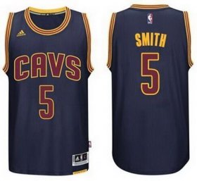 Wholesale Cheap Men\'s Cleveland Cavaliers #5 J.R. Smith Revolution 30 Swingman 2014 New Navy Blue Jersey