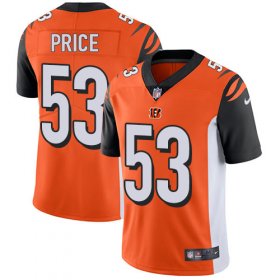 Wholesale Cheap Nike Bengals #53 Billy Price Orange Alternate Men\'s Stitched NFL Vapor Untouchable Limited Jersey