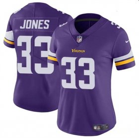 Cheap Women\'s Minnesota Vikings #33 Aaron Jones Purple Vapor Untouchable Limited Football Stitched Jersey(Run Small)