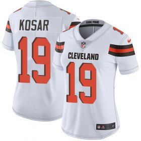 Wholesale Cheap Nike Browns #19 Bernie Kosar White Women\'s Stitched NFL Vapor Untouchable Limited Jersey