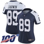 Wholesale Cheap Nike Cowboys #89 Blake Jarwin Navy Blue Thanksgiving Women's Stitched NFL 100th Season Vapor Throwback Limited Jersey