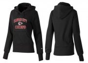 Wholesale Cheap Women's Kansas City Chiefs Heart & Soul Pullover Hoodie Black