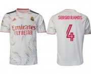 Wholesale Cheap Men 2021-2022 Club Real Madrid home aaa version white 4 Adidas Soccer Jersey