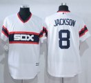 Wholesale Cheap White Sox #8 Bo Jackson White New Cool Base Alternate Home Stitched MLB Jersey