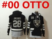 Wholesale Cheap men's las vegas raiders #00 jim otto new black pocket stitched nfl pullover hoodie