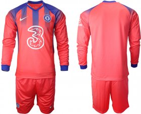 Wholesale Cheap Men 2021 Chelsea away Long sleeve soccer jerseys