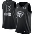 Wholesale Cheap Nike Thunder #13 Paul George Black NBA Jordan Swingman 2018 All-Star Game Jersey