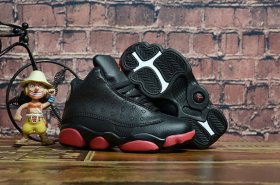 Wholesale Cheap Kids Air Jordan 13 Retro Dirty Bred Black/Red