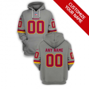 Wholesale Cheap Men's Washington Football Team Active Player Grey Custom 2021 Pullover Hoodie