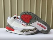 Wholesale Cheap Air Jordan 3 2018 release White/Red-Black-Grey Cement