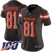 Wholesale Cheap Nike Browns #81 Austin Hooper Brown Team Color Women's Stitched NFL 100th Season Vapor Untouchable Limited Jersey