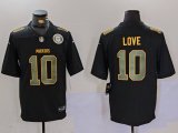 Men's Green Bay Packers #10 Jordan Love Black Fashion Vapor Limited Stitched Football Jerseys