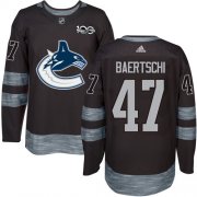 Wholesale Cheap Adidas Canucks #47 Sven Baertschi Black 1917-2017 100th Anniversary Stitched NHL Jersey