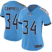 Wholesale Cheap Nike Titans #34 Earl Campbell Light Blue Alternate Women's Stitched NFL Vapor Untouchable Limited Jersey