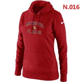 Wholesale Cheap Women\'s Nike Minnesota Vikings Heart & Soul Pullover Hoodie Red